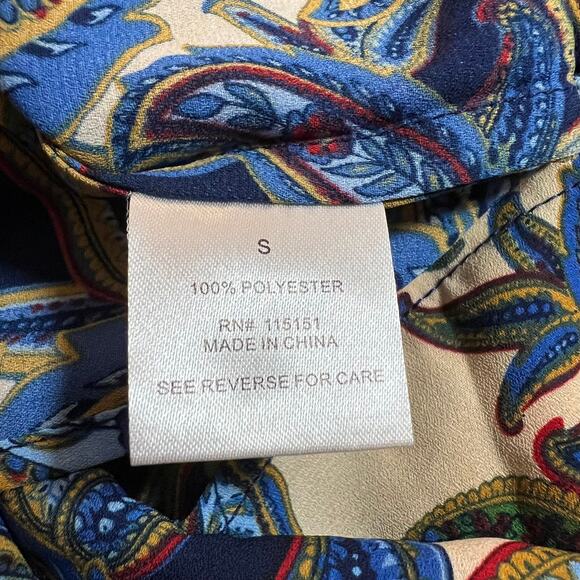 Romeo & Juliet Couture Sleeveless Paisley Print Handkerchief Midi Dress Size S - Picture 6 of 7